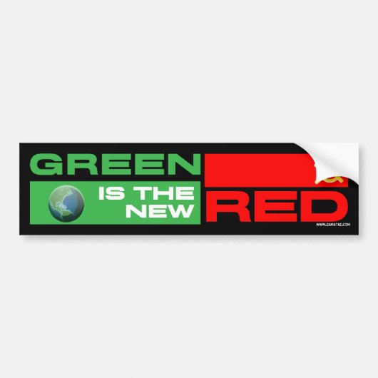 Groen is de nieuwe rood bumpersticker (Voorkant)