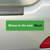 Groen is de nieuwe Zwart bumpersticker (Op auto)