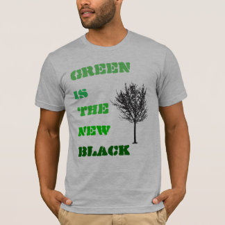 Groen is de Nieuwe Zwart in Zwart T-shirt