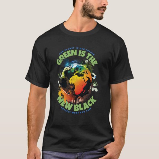 Groen is de Nieuwe Zwart T-shirt (Voorkant)