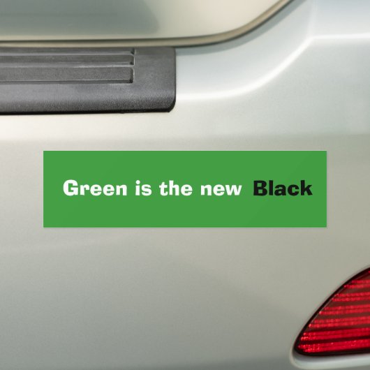 Groen is de nieuwe zwarte bumpersticker (Op auto)
