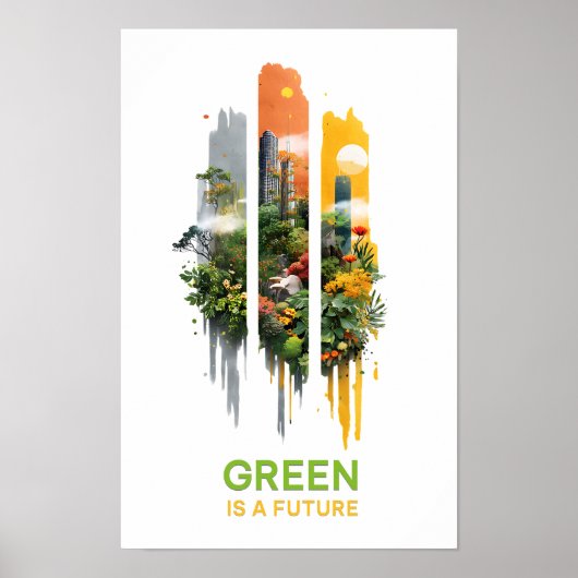 Groen is een toekomst – Solarpunk Poster (Voorkant)