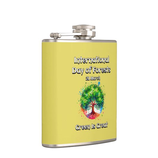 Groen is geweldig. Internationale Dag van de Bosse Heupfles (Rechts)