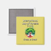 Groen is geweldig. Internationale Dag van de Bosse Magneet (Voorkant / Achterkant)