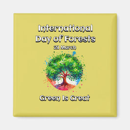Groen is geweldig. Internationale Dag van de Bosse Magneet
