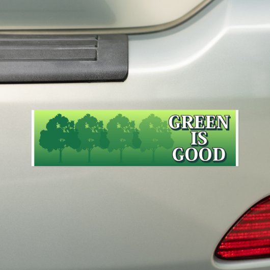 Groen is goed bumpersticker (Op auto)