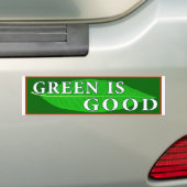 Groen is goed bumpersticker (Op auto)