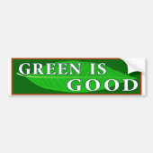 Groen is goed bumpersticker (Voorkant)