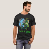 Groen is goed donker Shirt (Voorkant volledig)