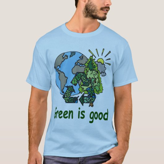 Groen is goed Shirt (Voorkant)