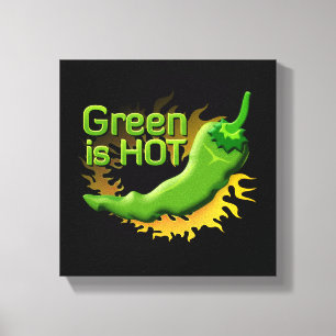 Groen is HEET Canvas Afdruk
