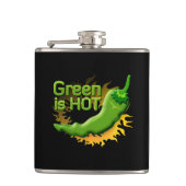 Groen is HEET Heupfles (Voorkant)