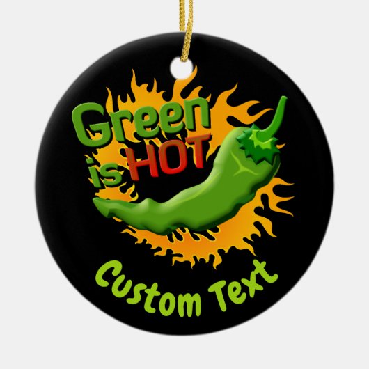 Groen is HEET Keramisch Ornament (Voorkant)