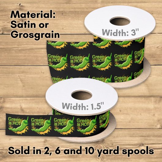 Groen is HEET Satijnen Lint