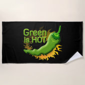 Groen is HEET Strandlaken (Voorkant)