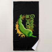 Groen is HEET Strandlaken (Voorkant)