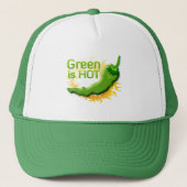 Groen is HEET Trucker Pet (Voorkant)