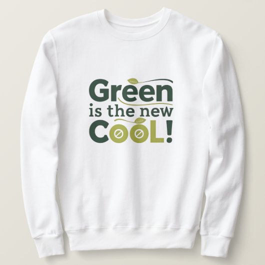 Groen is het nieuwe cool! trui (Design voorkant)