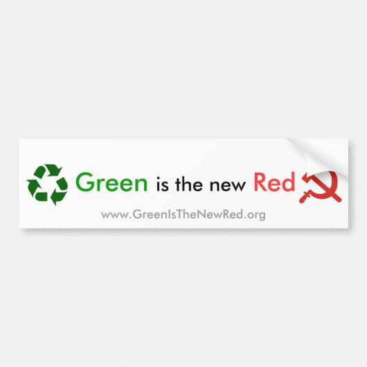 Groen is het nieuwe Rode Bumpersticker (Voorkant)