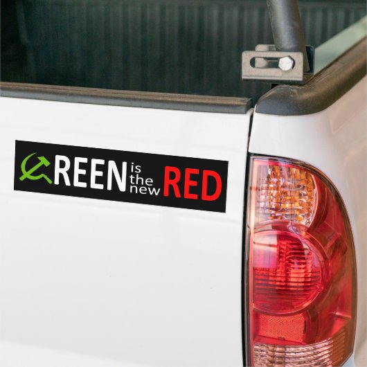 Groen is het nieuwe Rode Bumpersticker (Op Truck)