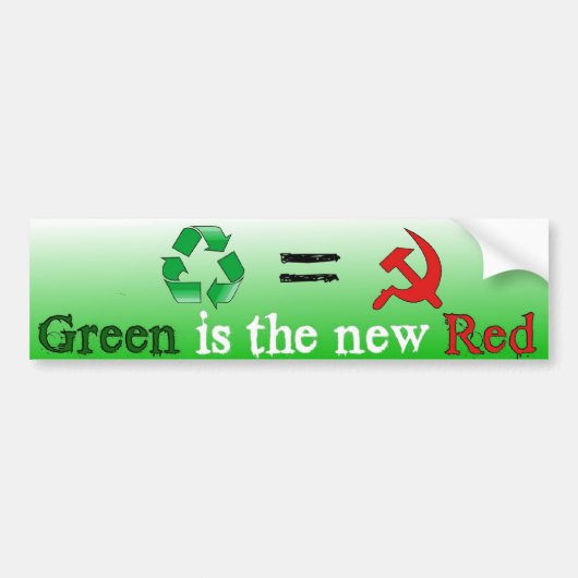 Groen is het nieuwe Rode Bumpersticker (Voorkant)
