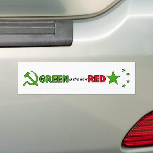 Groen is het nieuwe Rode Bumpersticker (Op auto)