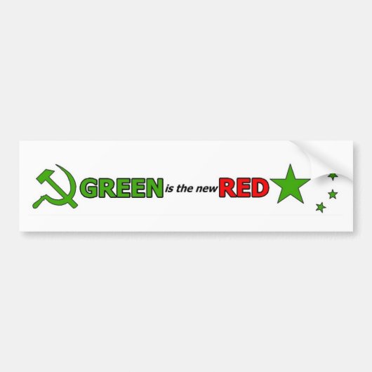 Groen is het nieuwe Rode Bumpersticker (Voorkant)