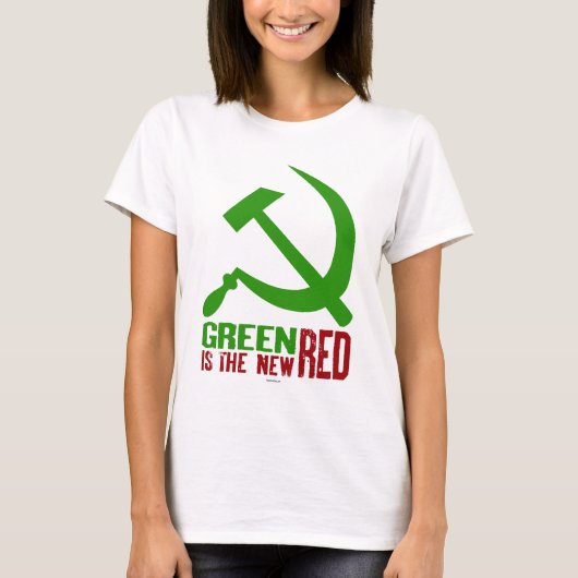 Groen is het Nieuwe Rode shirt (Voorkant)