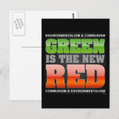 Groen is het nieuwe rood briefkaart (Voorkant / Achterkant)