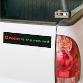 Groen, is het nieuwe rood bumpersticker (Op Truck)