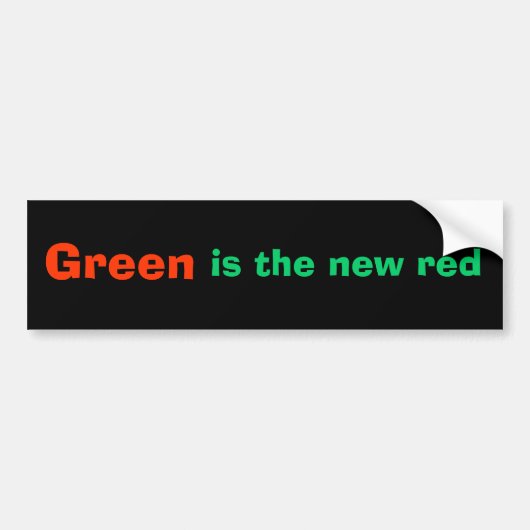 Groen, is het nieuwe rood bumpersticker (Voorkant)