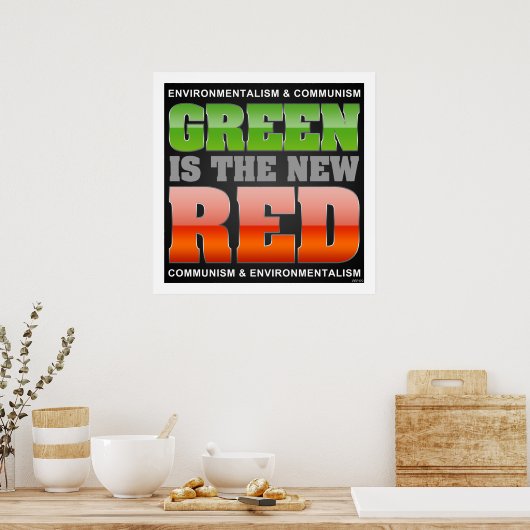 Groen is het nieuwe rood poster (Keuken)