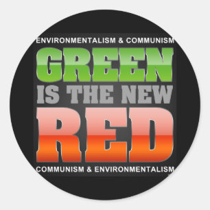 Groen is het nieuwe rood ronde sticker