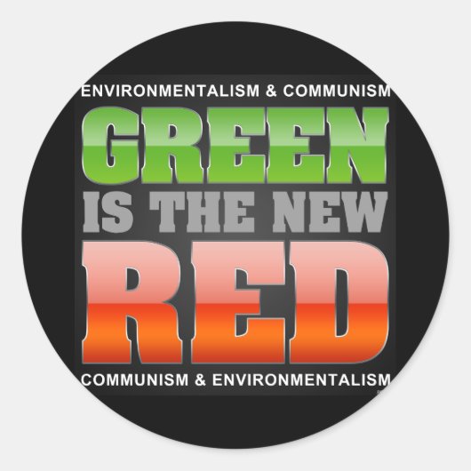 Groen is het nieuwe rood ronde sticker (Voorkant)