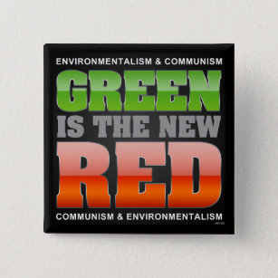 Groen is het nieuwe rood vierkante button 5,1 cm
