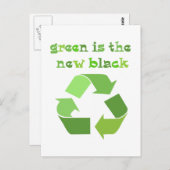 Groen is het nieuwe zwart! briefkaart (Voorkant / Achterkant)