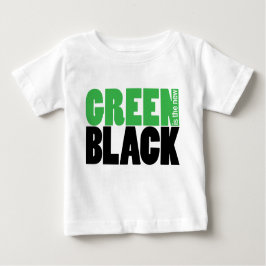 Groen is het nieuwe zwarte schattige baby t-shirt