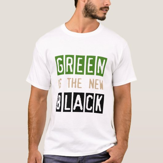 Groen is het nieuwe zwarte t-shirt (Voorkant)