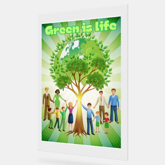 Groen is het Poster van het leven (Hoek)