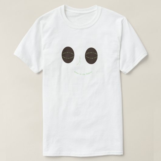 Groen is het toekomstige T-shirt (Design voorkant)