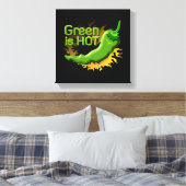 Groen is HOT Canvas Afdruk (Insitu (Slaapkamer))