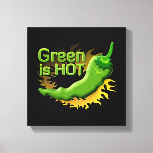 Groen is HOT Canvas Afdruk (Voorkant)