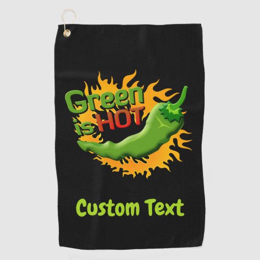 Groen is HOT Golfhanddoek (Voorkant)