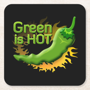 Groen is HOT Kartonnen Onderzetters