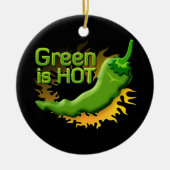 Groen is HOT Keramisch Ornament (Voorkant)