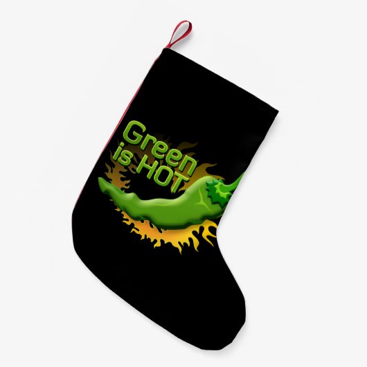 Groen is HOT Kleine Kerstsok (Voorkant (Hangend))