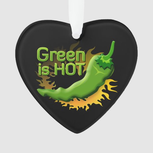 Groen is HOT Ornament (voorkant)