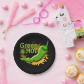 Groen is HOT Papieren Bordje (Feest)
