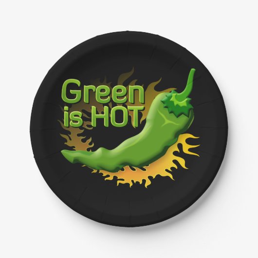 Groen is HOT Papieren Bordje (Voorkant)