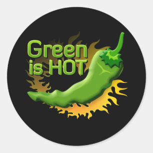 Groen is HOT Ronde Sticker